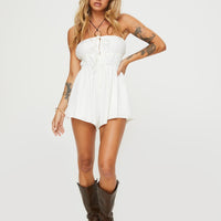 Kassidi Strapless Romper Cream
