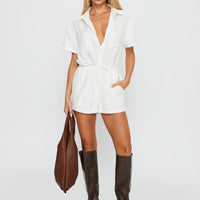 Palm Cove Playsuit White