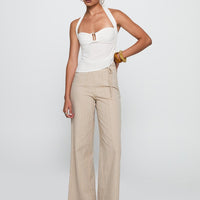 Isabetta Halter Top White