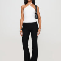 Baseline Halter Rib Top White
