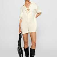 Power Move Romper Beige