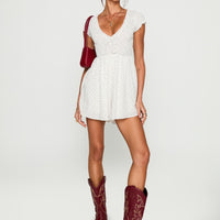 Sweet Talk Playsuit White Floral