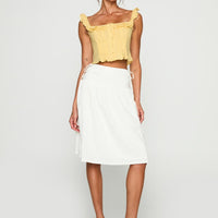 Isadoria Frill Top Yellow