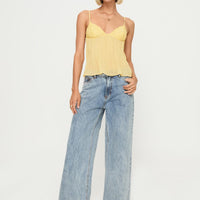 Zami Pleat Top Lemon