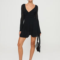 Nautia Long Sleeve Romper Black