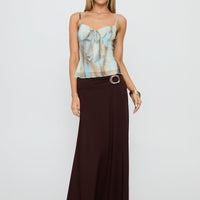 Bloomsbury Top Blue / Brown