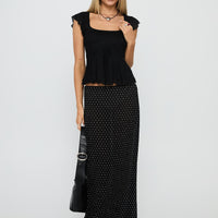Auroraah Frill Top Black