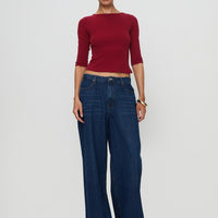 Elaia 3/4 Sleeve Top Red