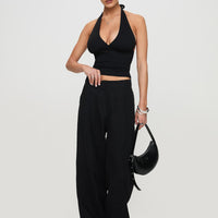 Whimsy Halter Top Black
