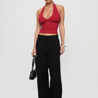 Whimsy Halter Top Red