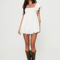 Greeves Romper White / Cherry