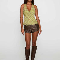Amalthea Top Green Check