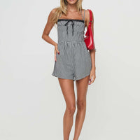 Trynia Romper  Black / White Gingham