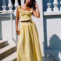 Isadoria Frill Top Yellow