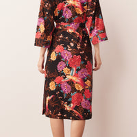 Vera Cloud Jersey Midi Robe in Twilight Garden