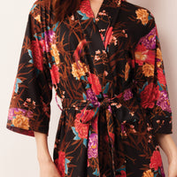 Vera Cloud Jersey Midi Robe in Twilight Garden
