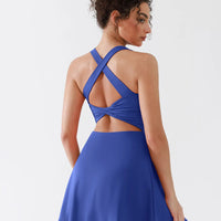 BRXL A-Line Twist-Back Cutout Tennis Dress