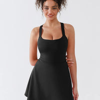 BRXL A-Line Twist-Back Cutout Tennis Dress