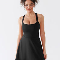 BRXL A-Line Twist-Back Cutout Tennis Dress