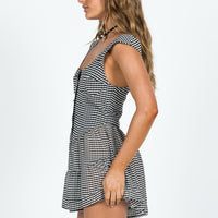 Winona Romper Black Check