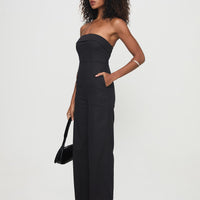 Luster Strapless Jumpsuit Black
