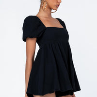 Lorna Romper Black