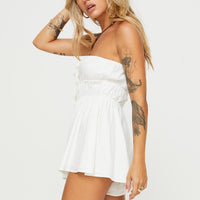 Kassidi Strapless Romper Cream
