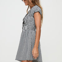 Wescott Gingham Playsuit Black / White Petite