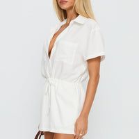 Palm Cove Playsuit White