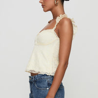 Madaleine Lace Top Cream