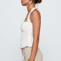Isabetta Halter Top White