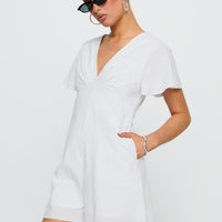Full Of Strangers Playsuit White Stripe
