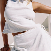 Penelopie Backless Top White