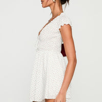 Sweet Talk Playsuit White Floral