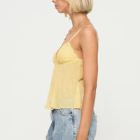 Zami Pleat Top Lemon