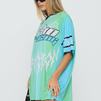 Turbo Champion Moto Jersey Top Blue / Green