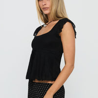 Auroraah Frill Top Black