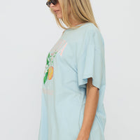 California Sugar Oversized Graphic Tee Blue