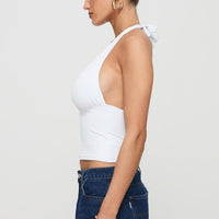 Whimsy Halter Top White