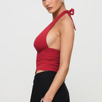 Whimsy Halter Top Red