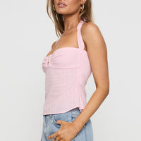Isabetta Halter Top Pink