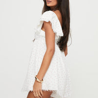 Greeves Romper White / Cherry