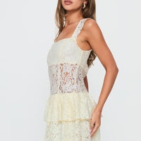 True Connections Lace Playsuit Cream