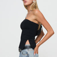Strutter Strapless Top Black