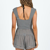 Winona Romper Black Check