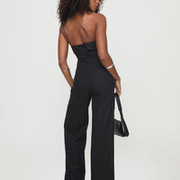 Luster Strapless Jumpsuit Black