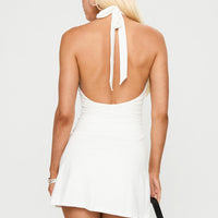 Hollywood Hills Plunge Neck Playsuit White