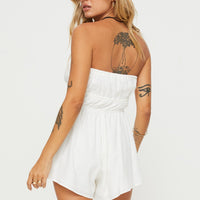 Kassidi Strapless Romper Cream