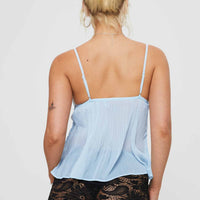 Zami Pleat Top Blue