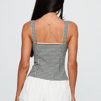 Modern Girl Top Black Gingham